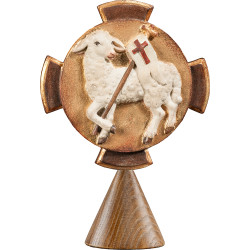 Agnus Dei sobre peana en forma de cono