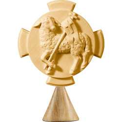 Agnus Dei sobre peanha em forma de cone