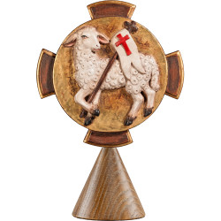 Agnus Dei sobre peana en forma de cono