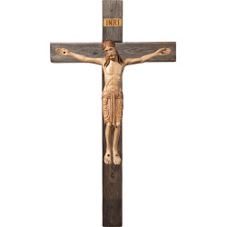 Corpus Romanic on cross Old wood