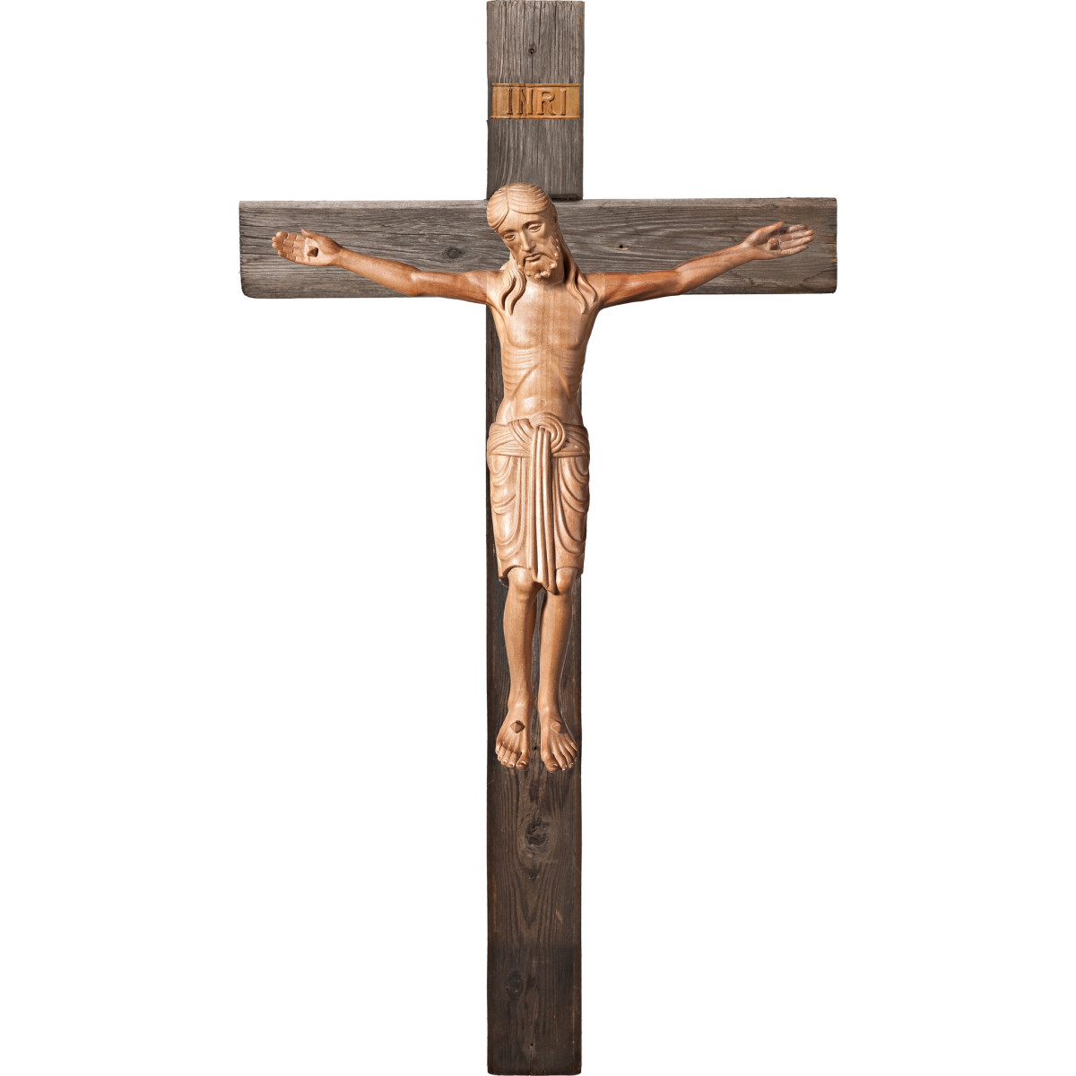 Corpus Romanisch auf Balken Altes Holz