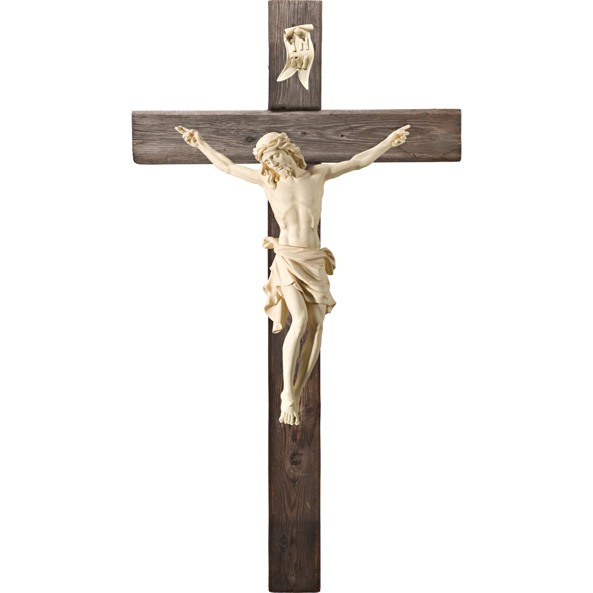 Cristo Pisa en cruz Madera vieja