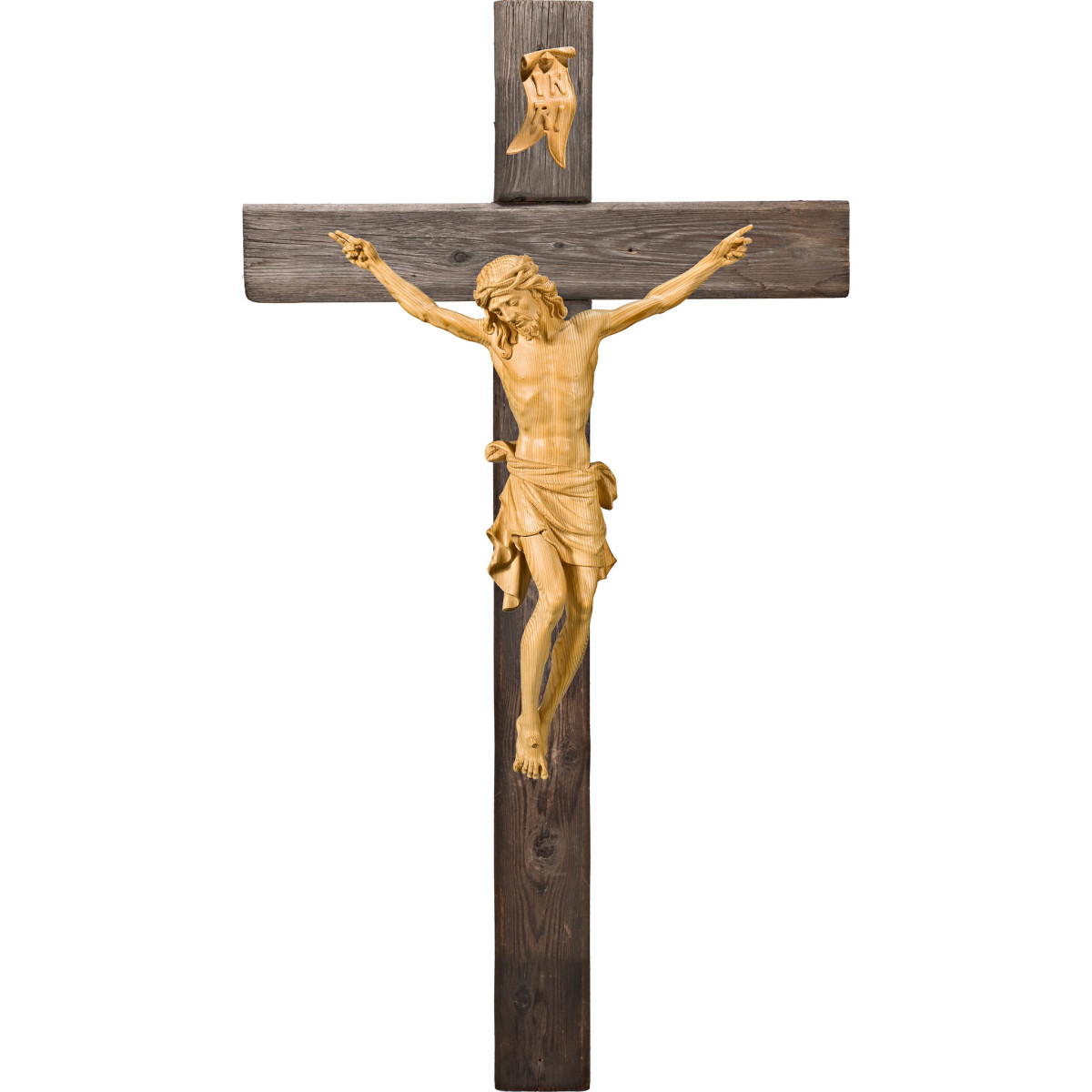 Corpus Pisa on Old wood cross