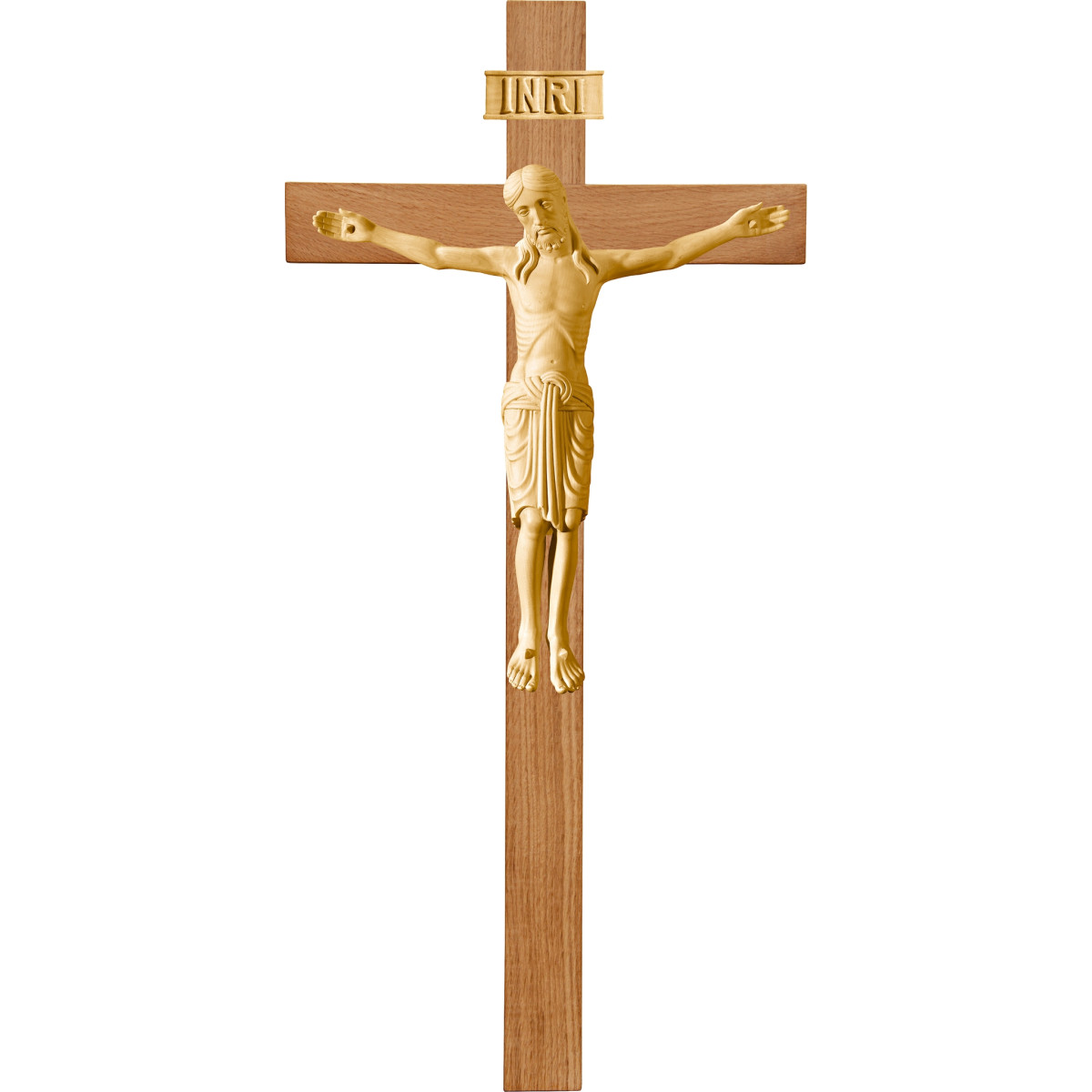 Corpus Romanic on oak cross simple wide