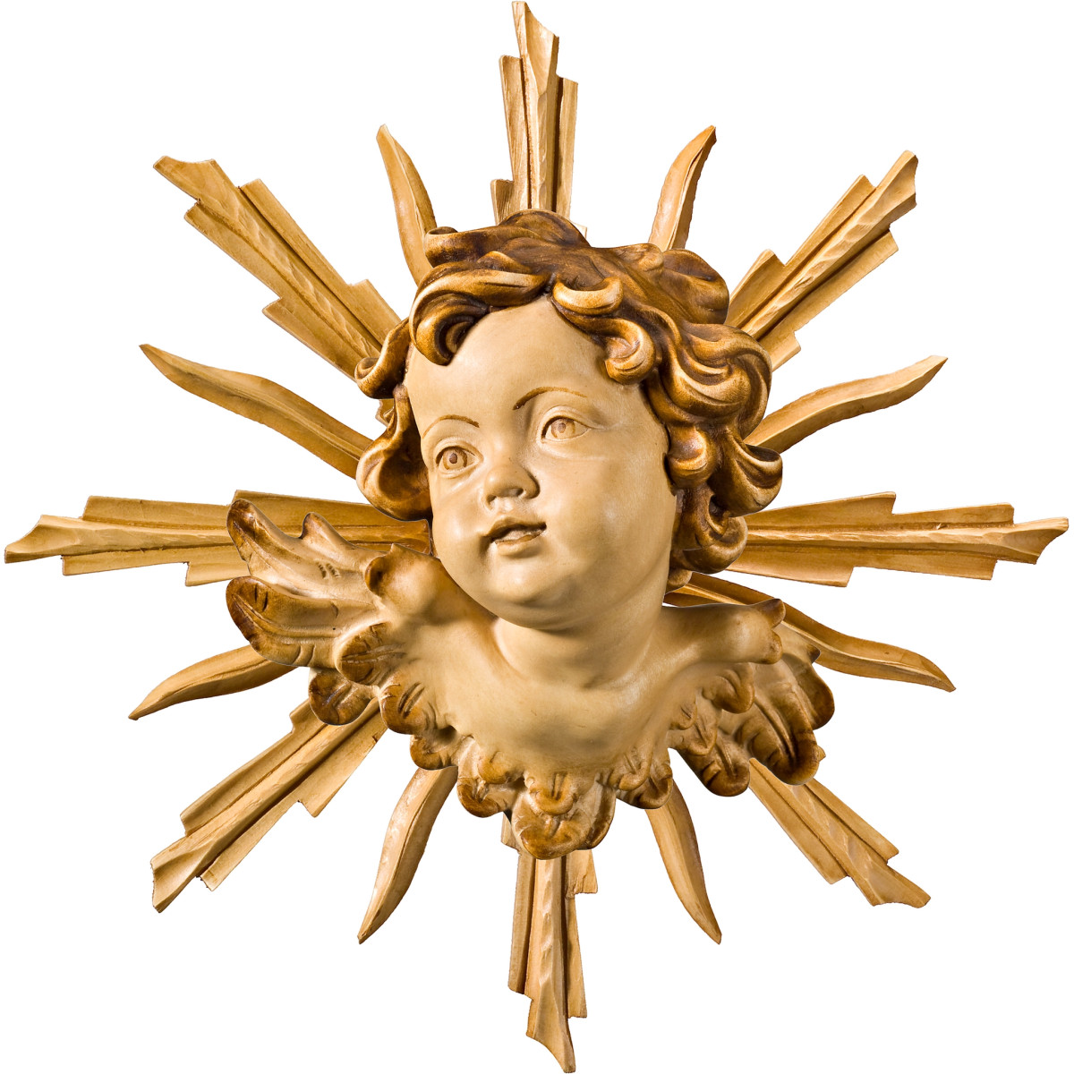 Cabeça de anjo com resplendor direita