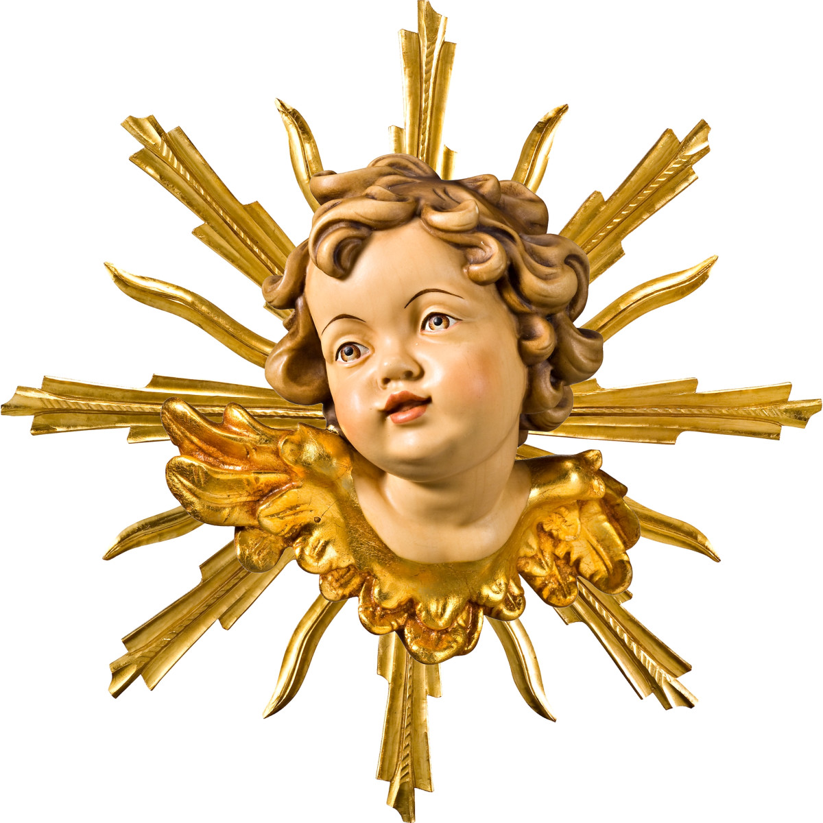 Cabeça de anjo com resplendor direita