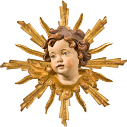 Cabeça de anjo com resplendor direita
