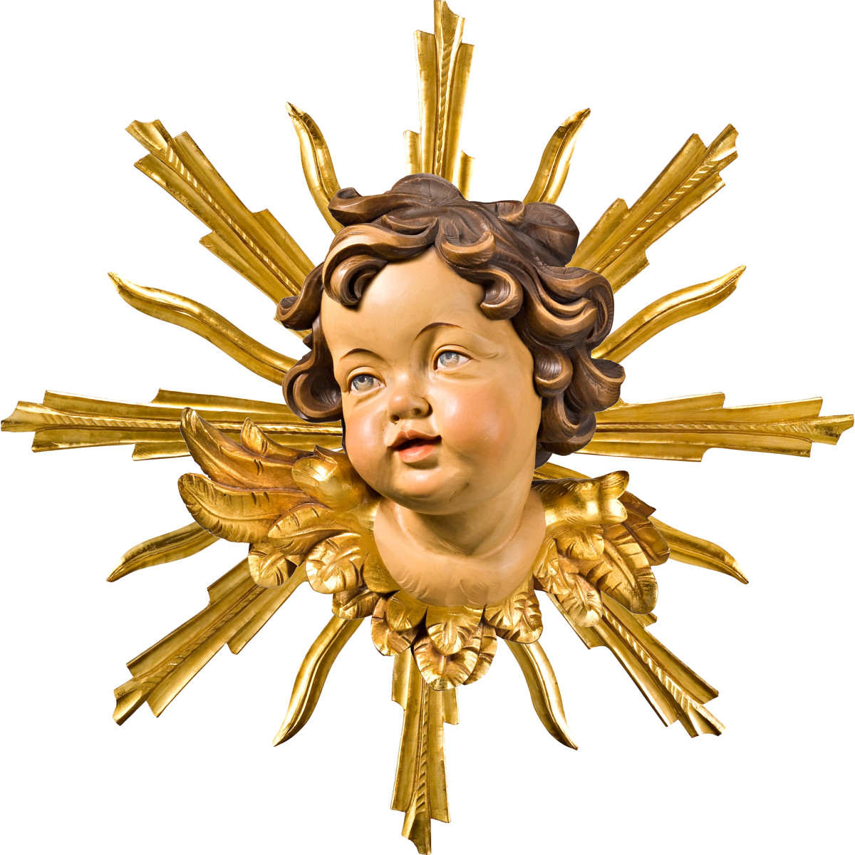 Cabeça de anjo com resplendor direita