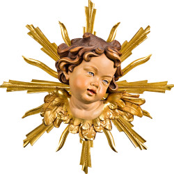 Cabeça de anjo com resplendor esquerda