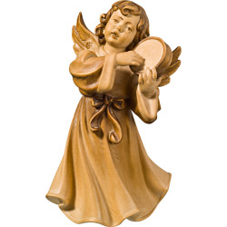 Anjo Sinfonia com pandeireta em madeira | Bergland