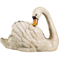 Cisne cabeza hacia atrás