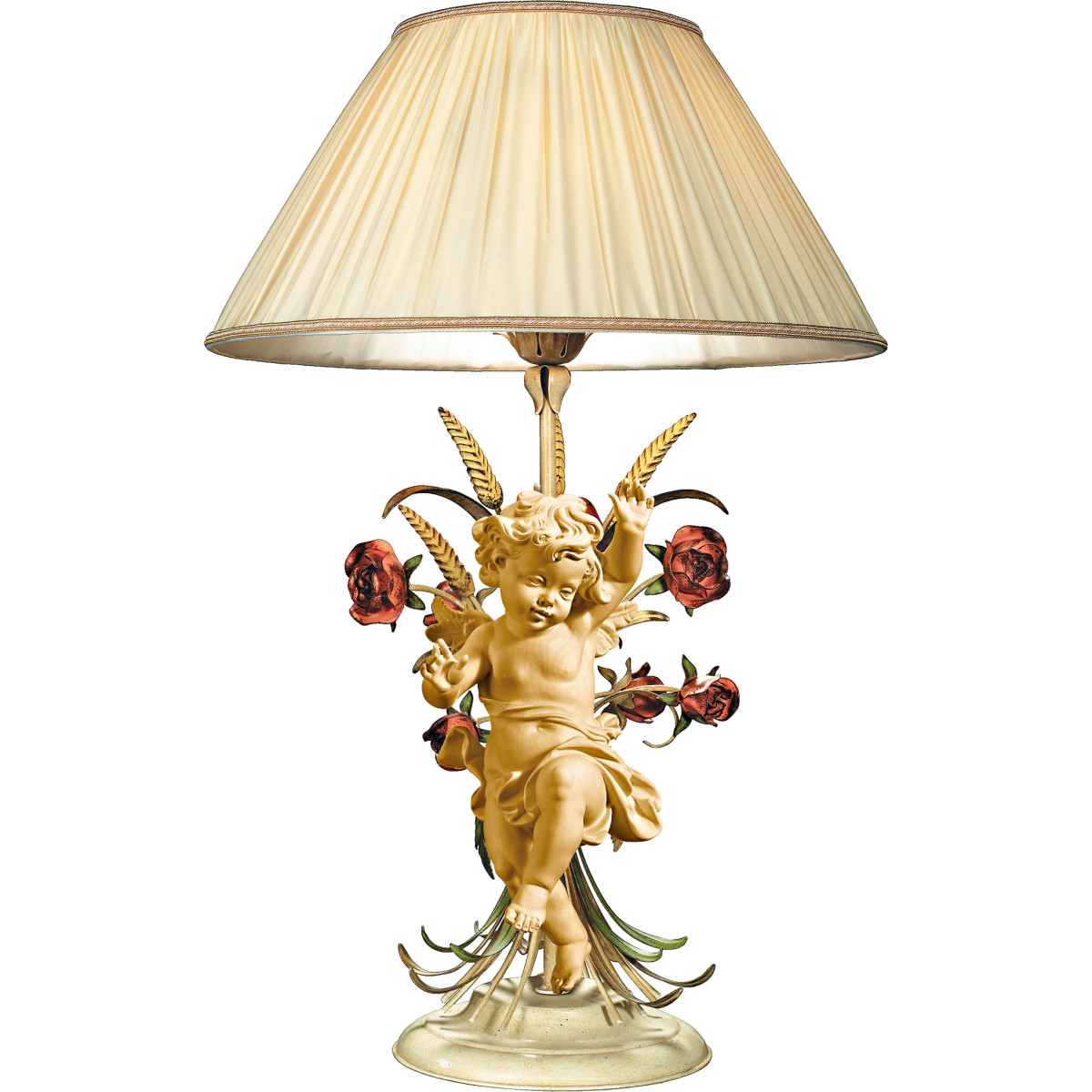Table lamp with roses and Berglandputto left