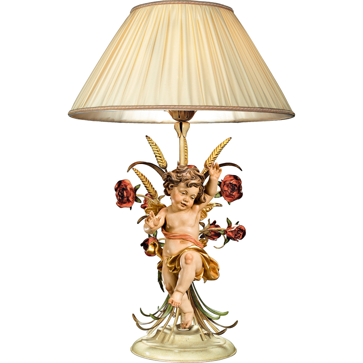 Table lamp with roses and Berglandputto left