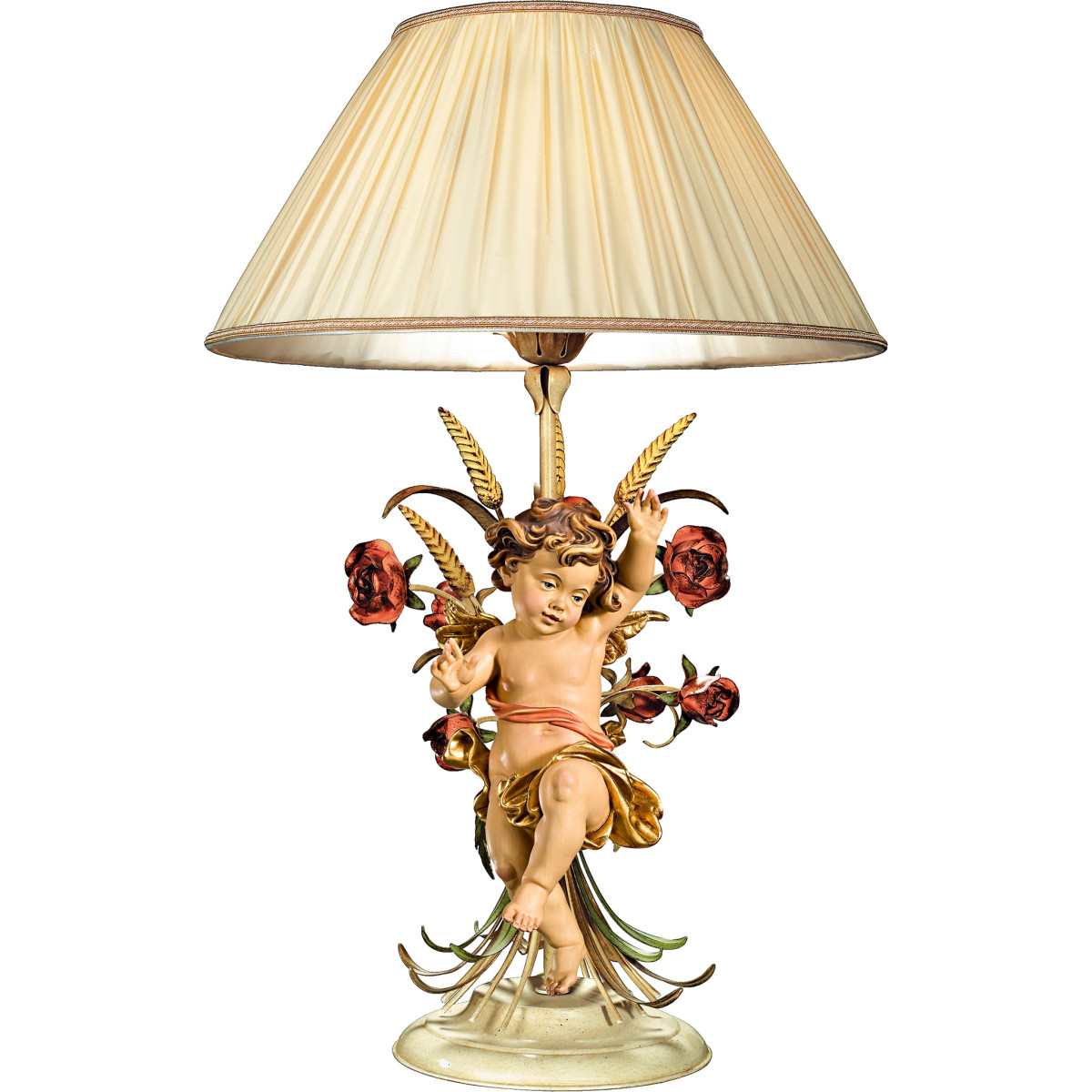 Table lamp with roses and Berglandputto left