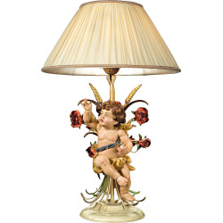 Tischlampe mit Rosen und Berglandputte Rechts