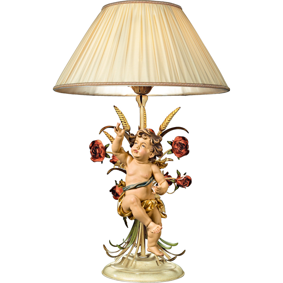 Table lamp with roses and Berglandputto right