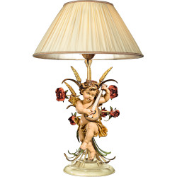 Table lamp with roses and Berglandputto with mandolin