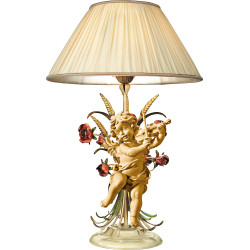 Table lamp with roses and Berglandputto with violin