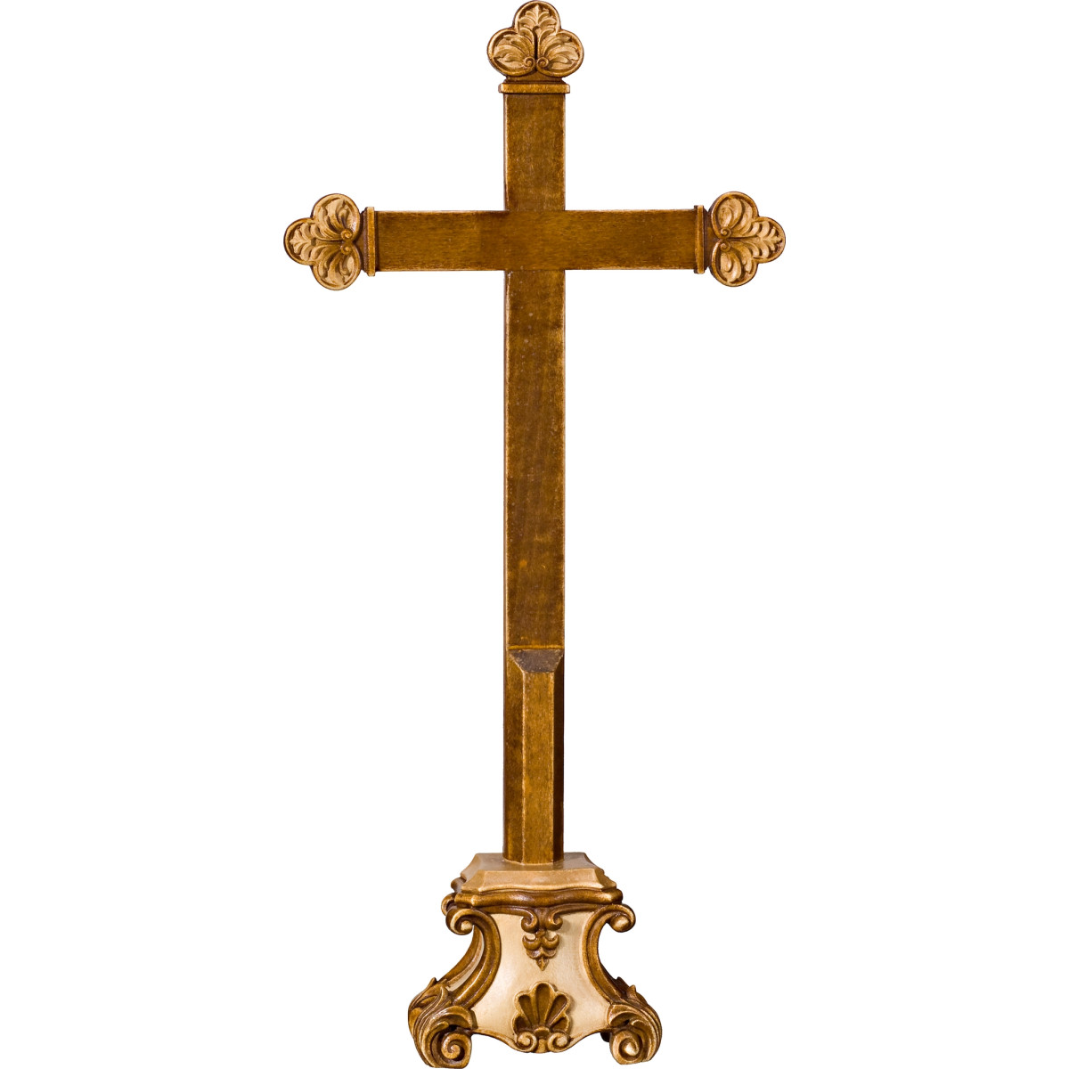 Cross baroque on pedestal