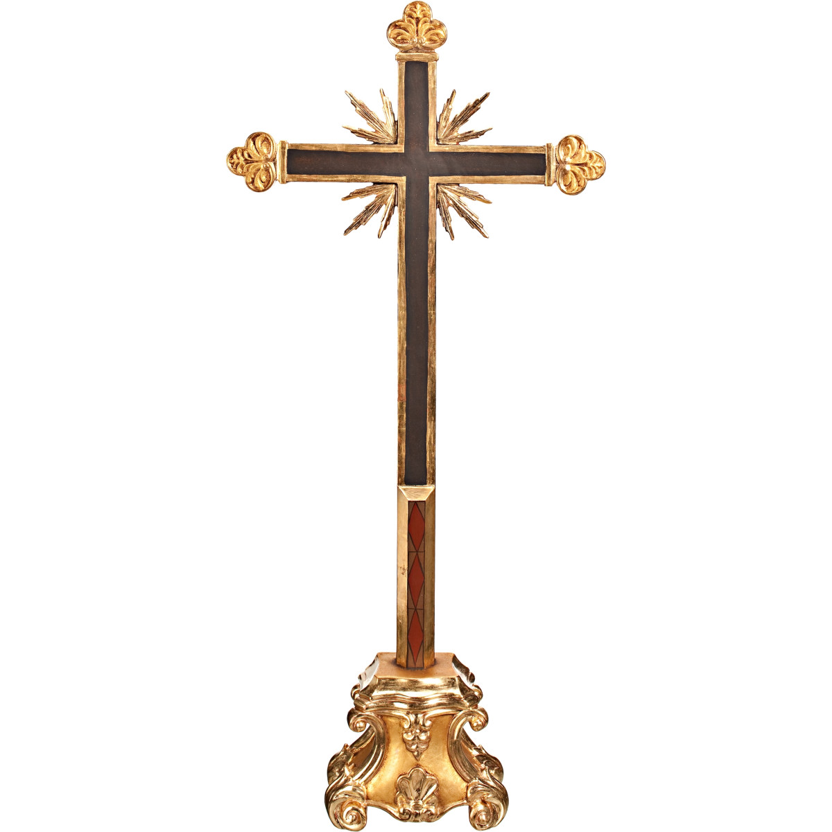 Standkreuz barock mit Strahlen