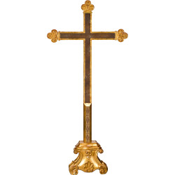 Cross baroque on pedestal
