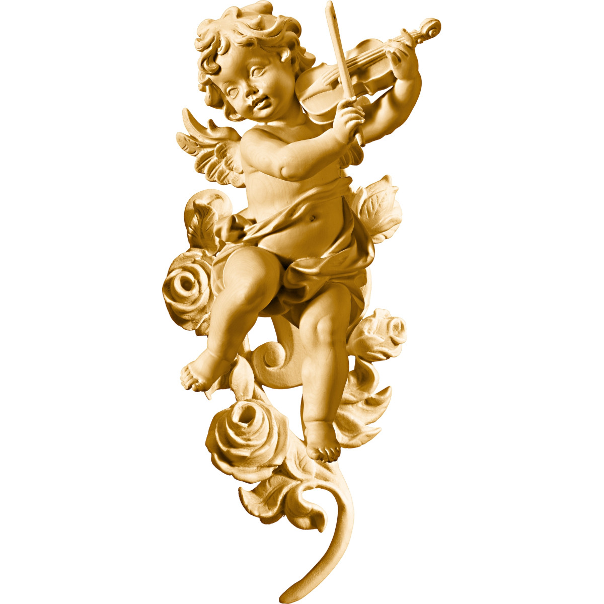 Anjo Bergland com violino com rosas