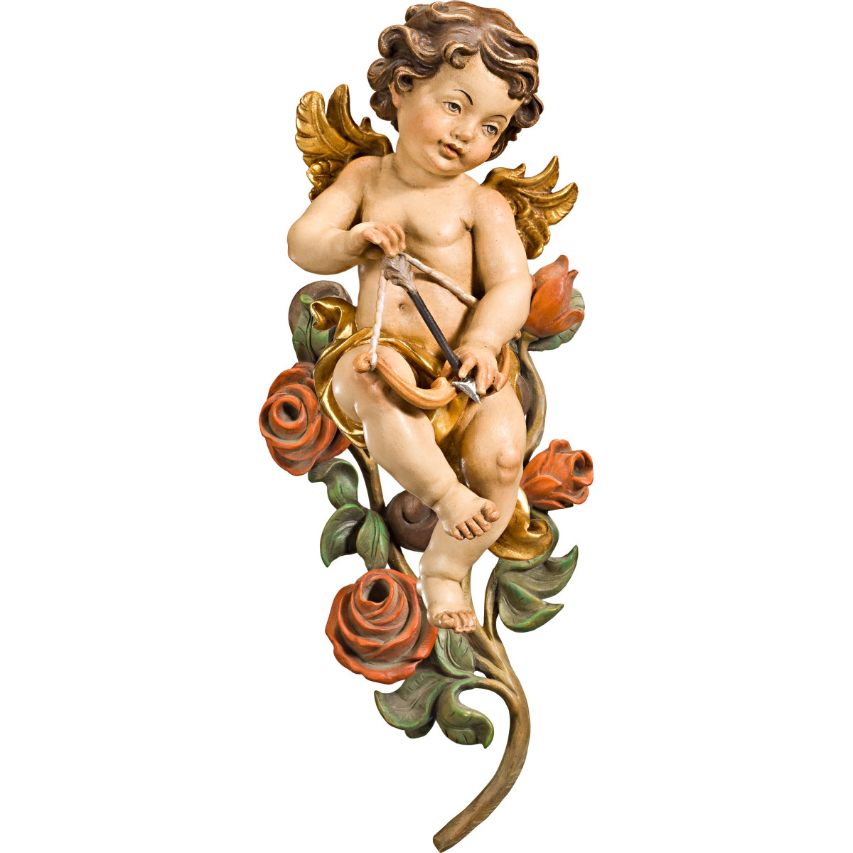 Berglandputte Amor mit Rosen