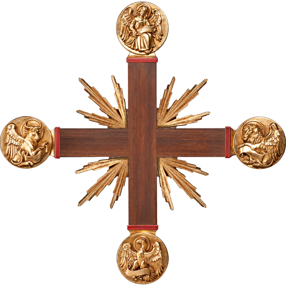 Cross with Evangelists and rays