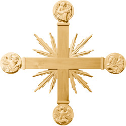 Cross with Evangelists and rays
