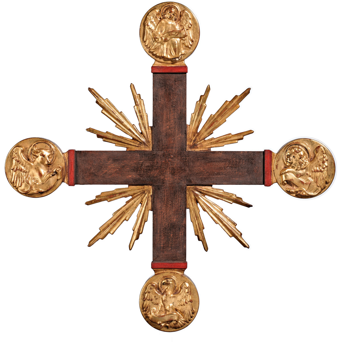 Cross with Evangelists and rays