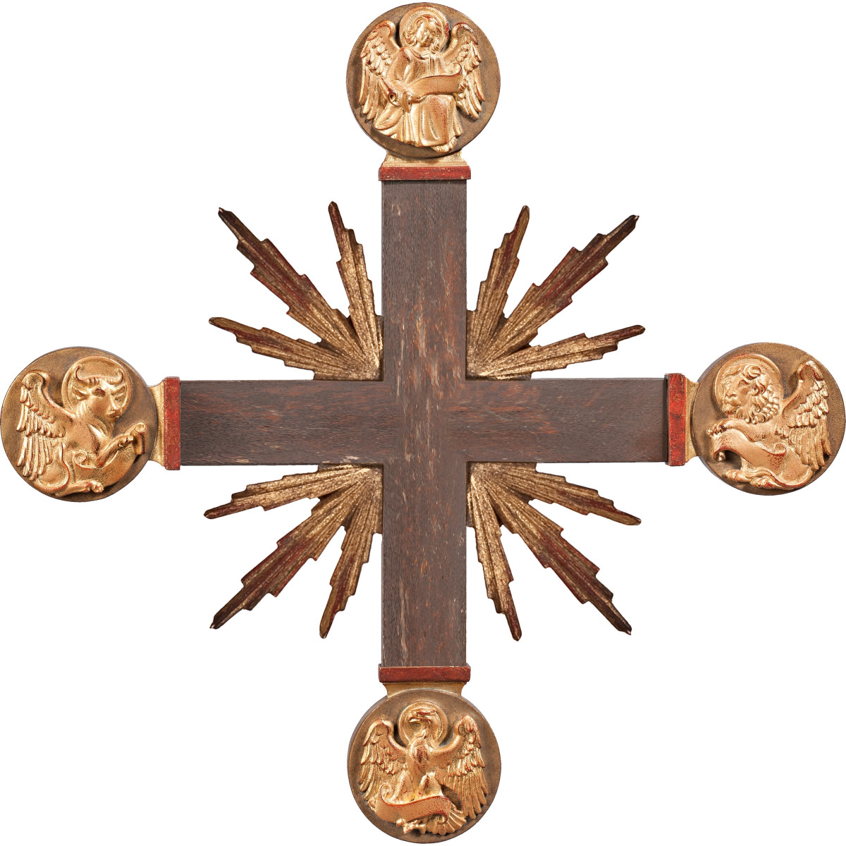 Cross with Evangelists and rays