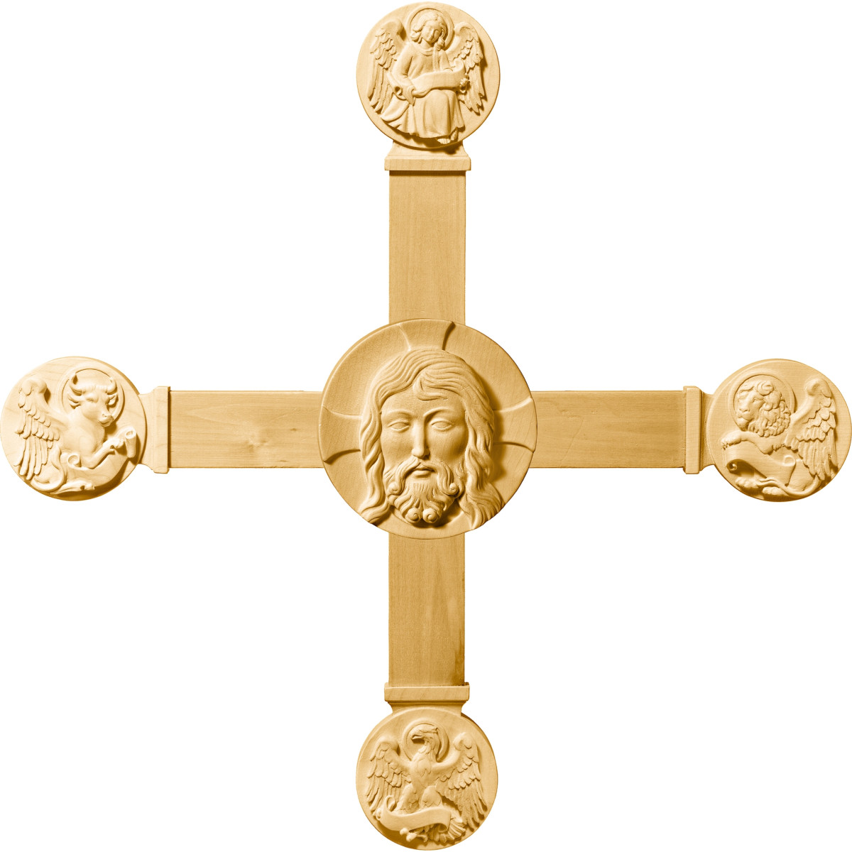 Cross with Evangelists and Head of Christ