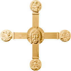 Cross with Evangelists and Head of Christ