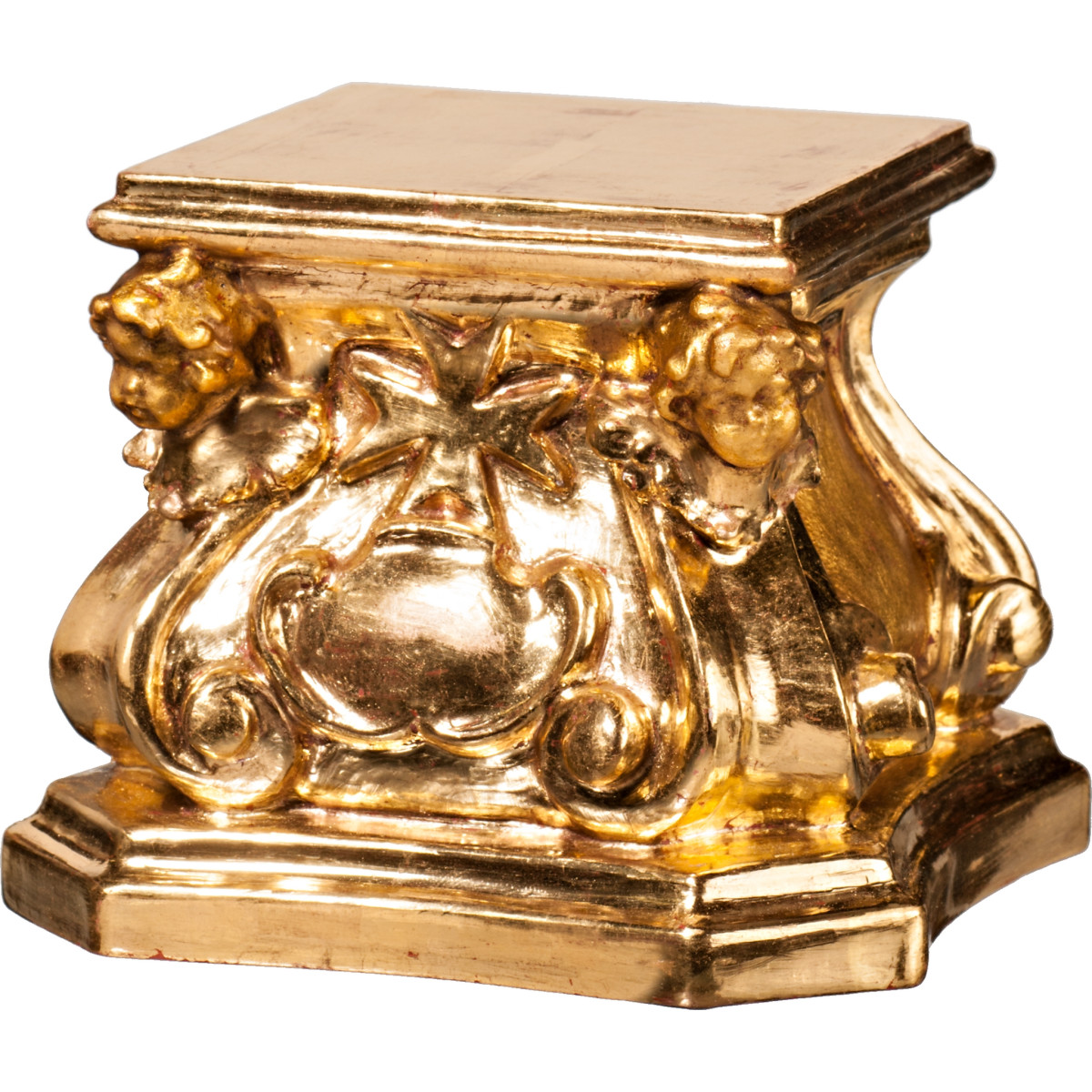 Pedestal com cabeças anjos