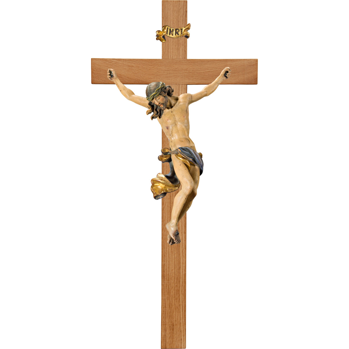 Corpus Baroque on oak cross simple wide
