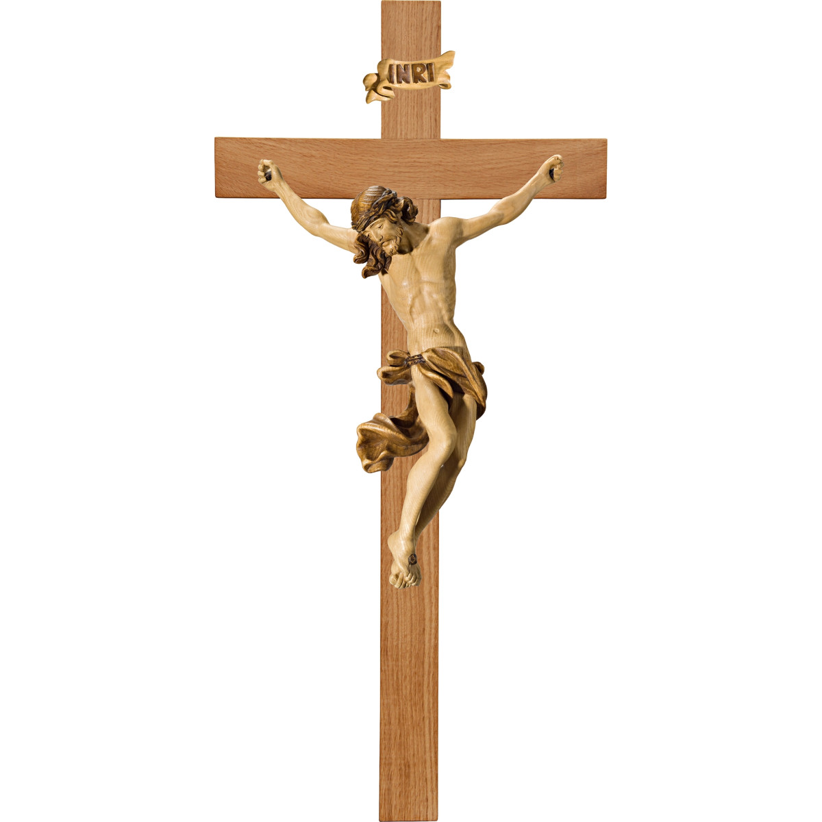 Corpus Baroque on oak cross simple wide