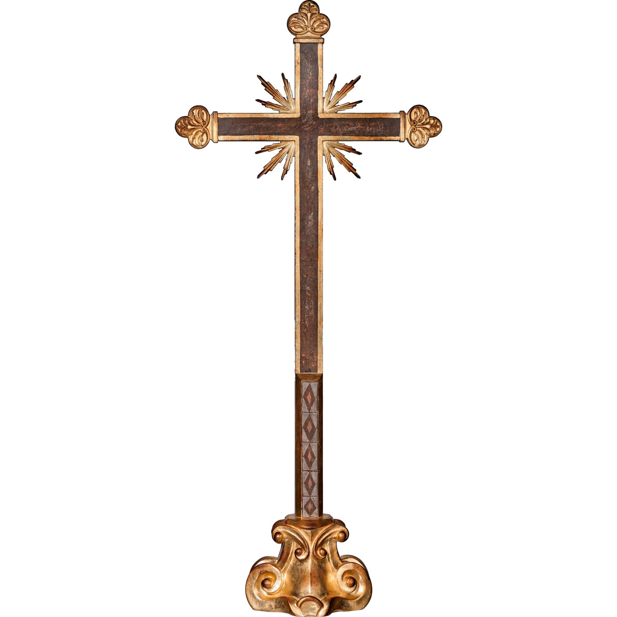 Standkreuz barock mit Strahlen