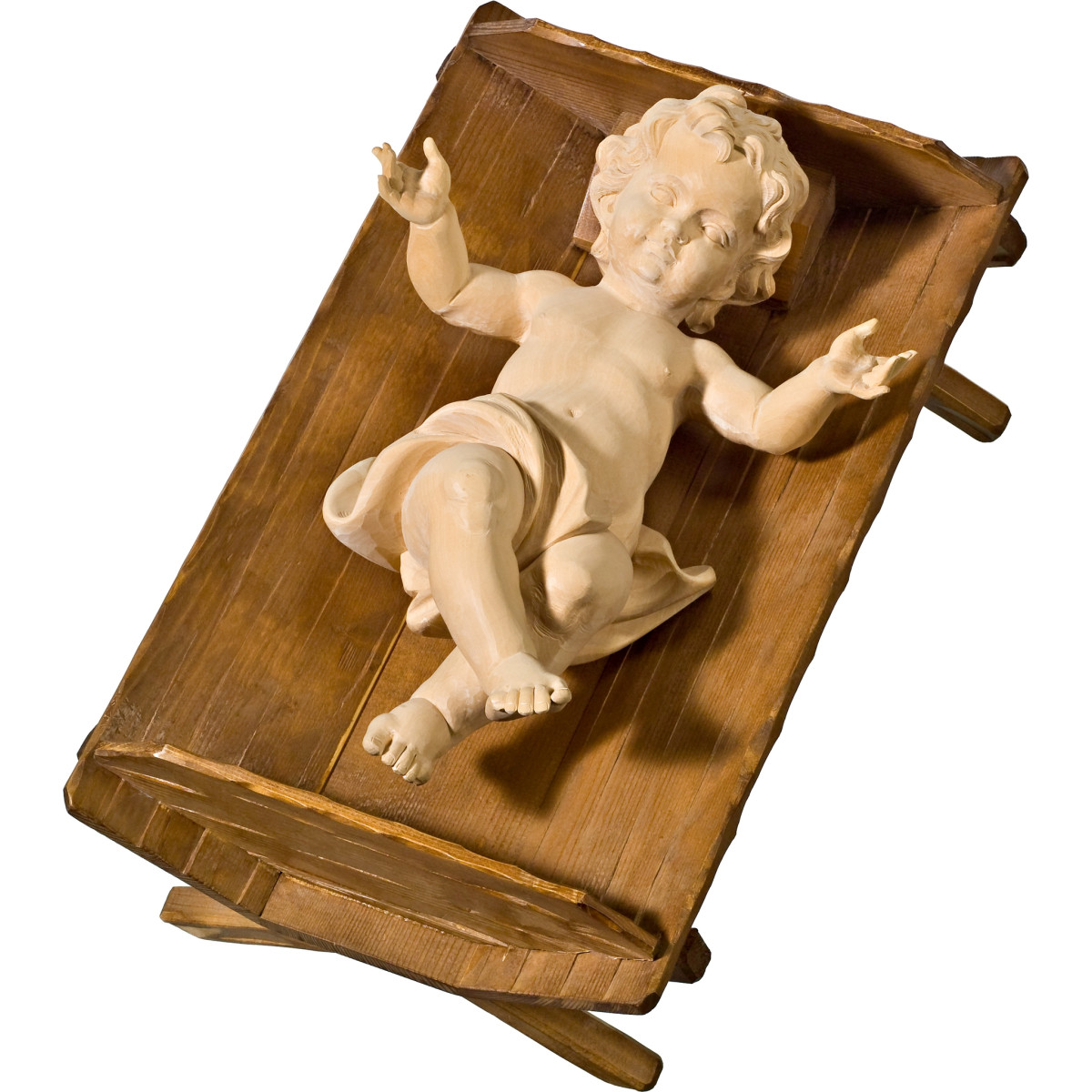 Jesus Child in simple cradle