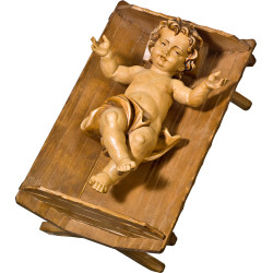 Jesus Child in simple cradle
