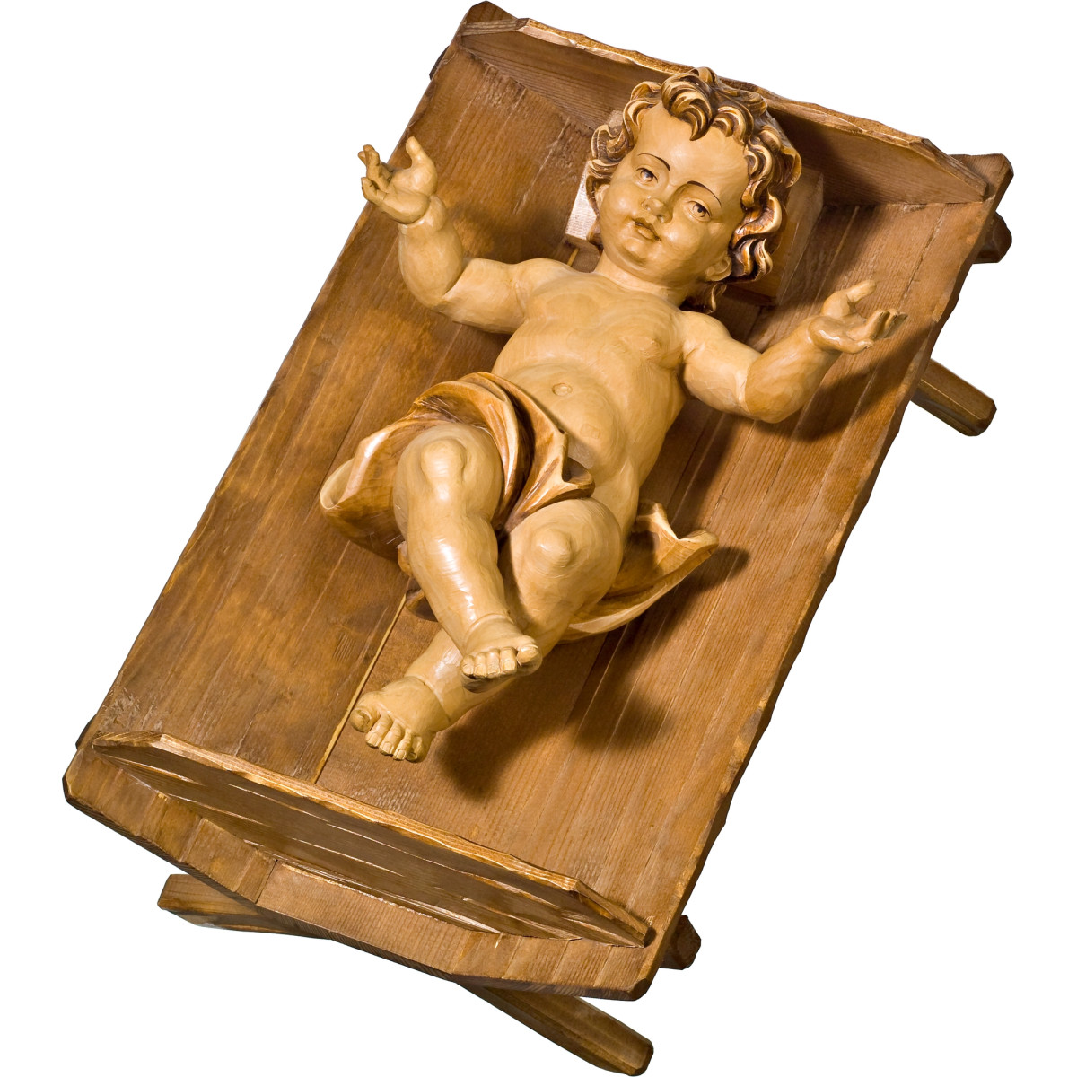 Jesus Child in simple cradle
