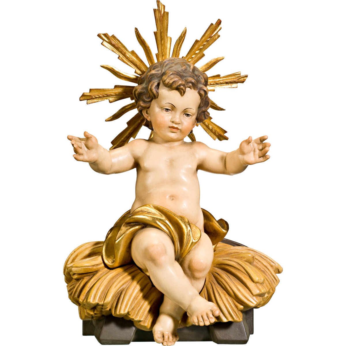 Menino Jesus sentado na cama