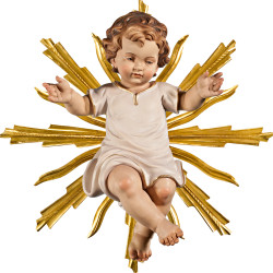 Menino Jesus vestido com auréola