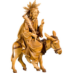 Jesus with palms on donkey (without base)