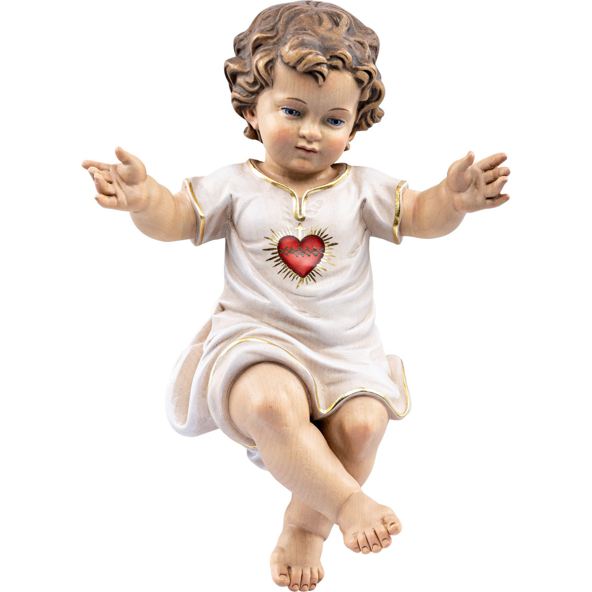 Niño Jesús con Sagrado Corazón en madera