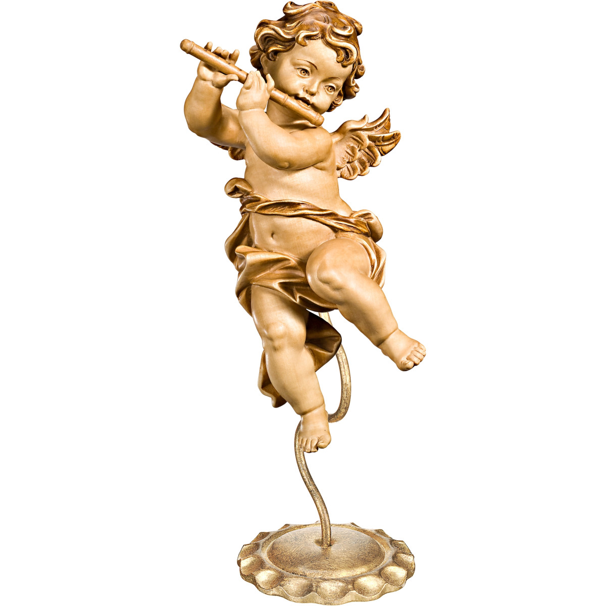Putto Bergalnd Flauto su piedistallo