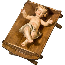 Jesus Child in simple cradle