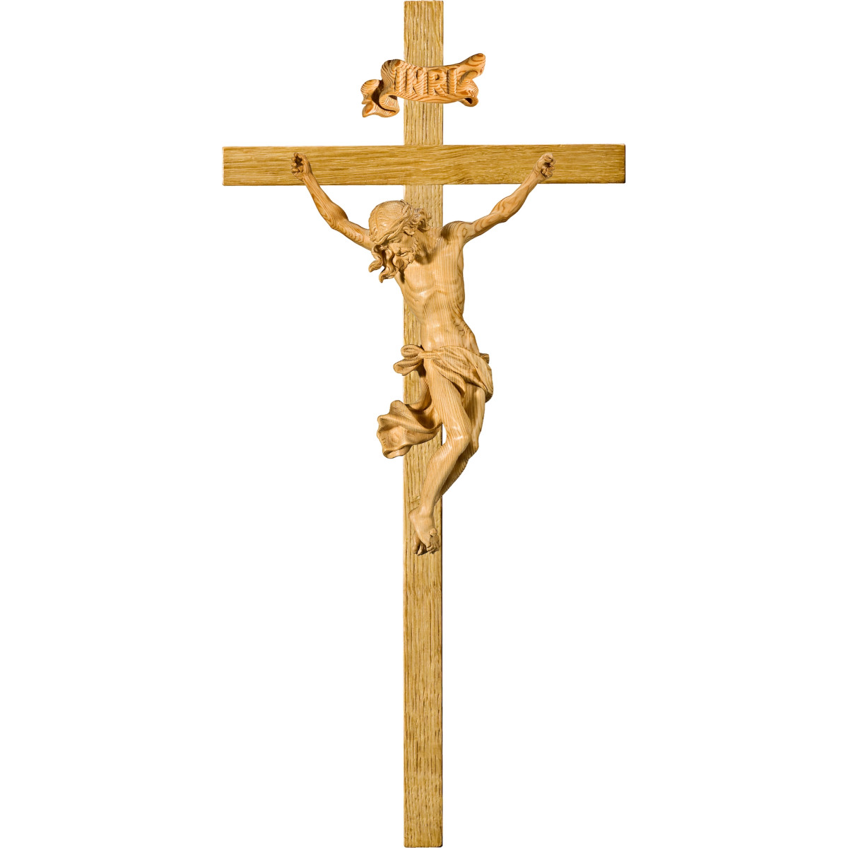 Cristo Barroco en cruz de roble