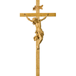 Cristo Barroco en cruz de roble