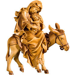 Mary on donkey for flight to Egypt