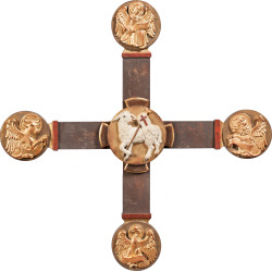 Cross with Evangelists and Easter Lamb